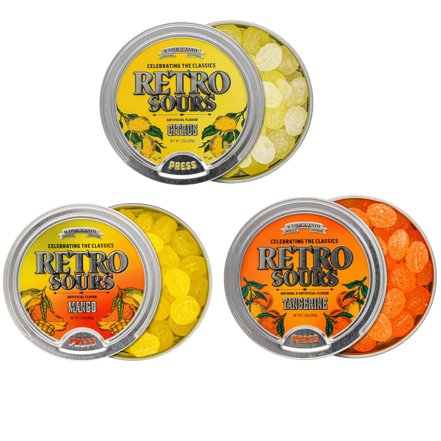 Retro Sours 3 Pack (Tangerine + Mango + Citrus)