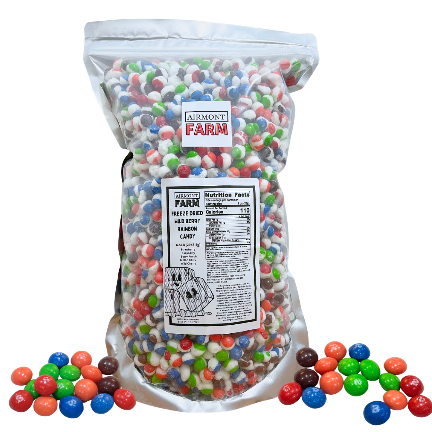 Freeze Dried Candy Wild Berry Rainbow Candy Bulk Party Size 6.5 LB