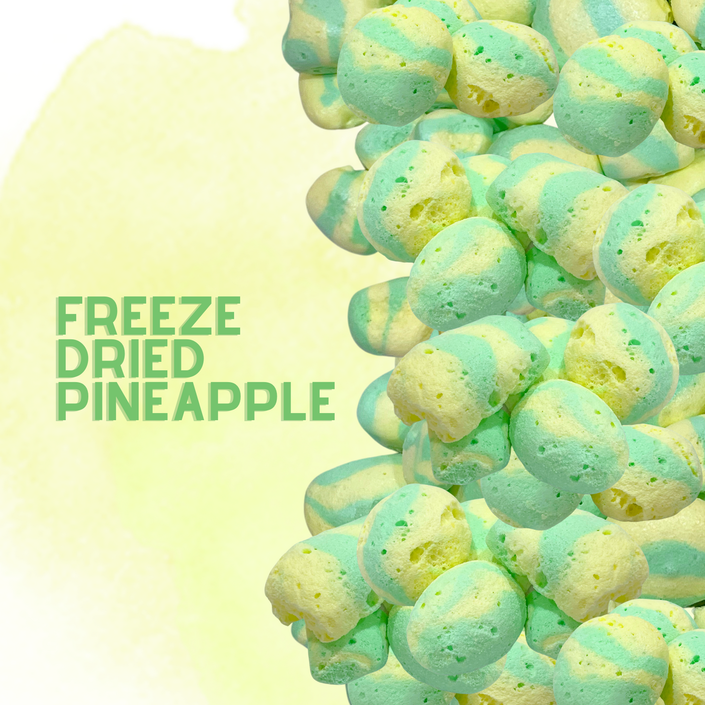 Freeze-Dried Pineapple Salt Water Taffy 2 oz
