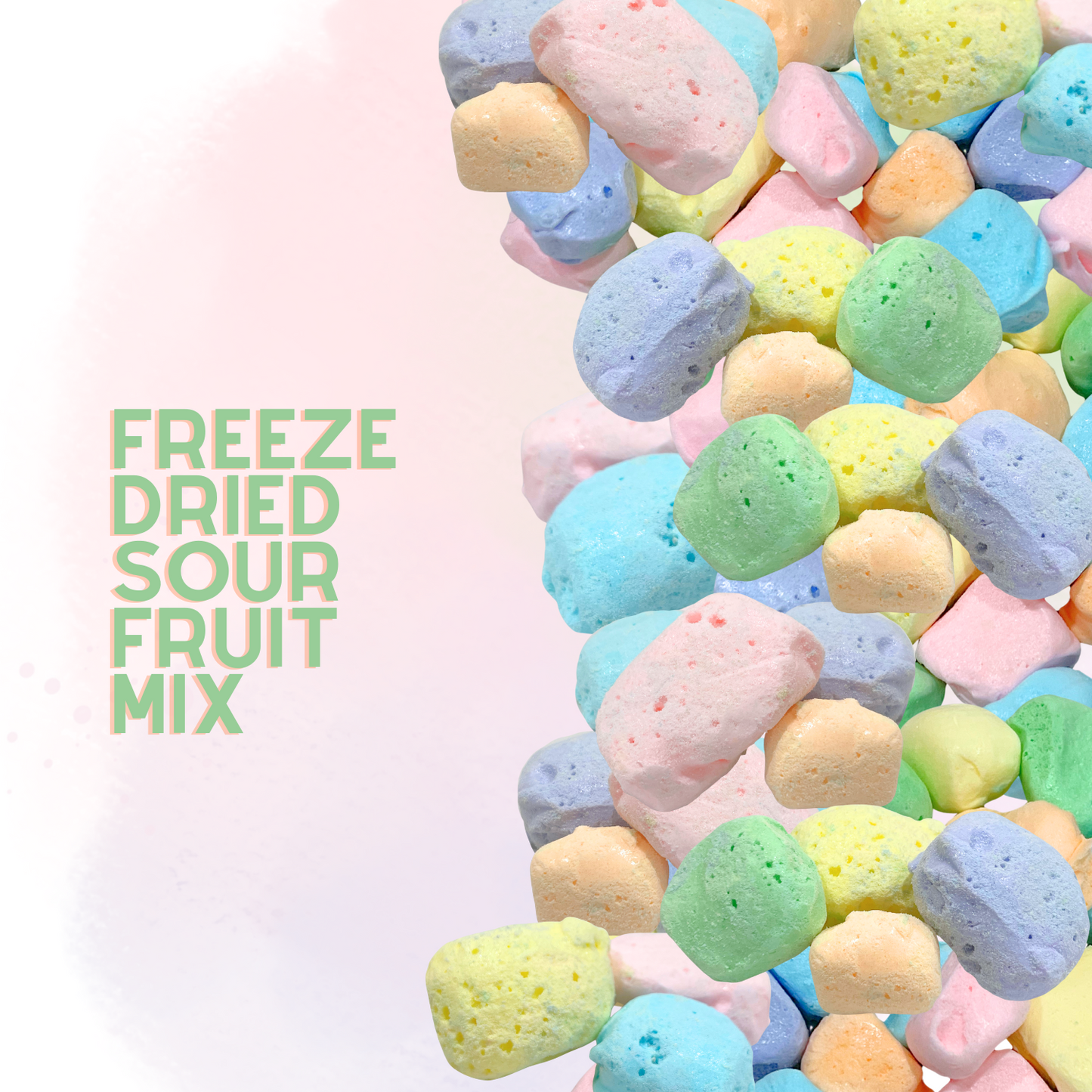 Freeze Dried Sour Fruits Salt Water Taffy 2 oz