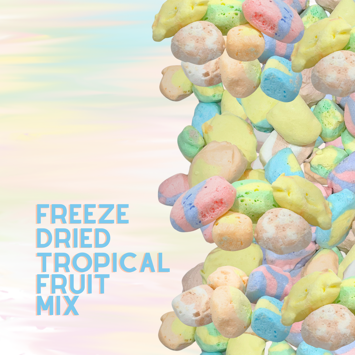 Freeze-Dried Tropical Fruit Mix Salt Water Taffy 2 oz