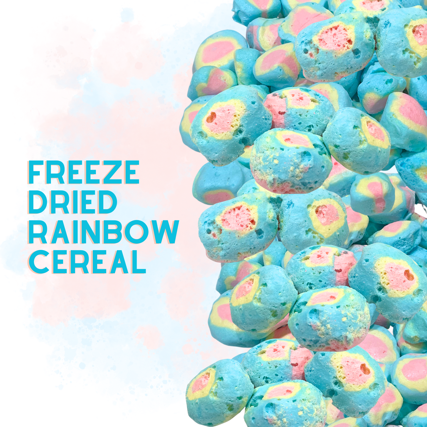 Freeze-Dried Rainbow Cereal Salt Water Taffy 2 oz