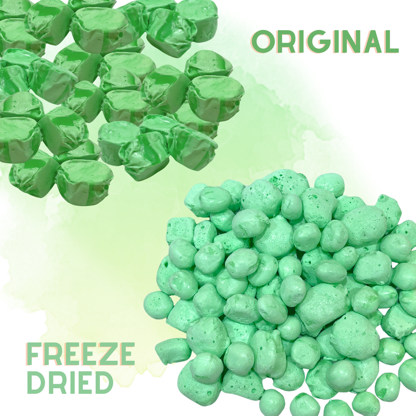 Freeze-Dried Green Apple Salt Water Taffy 2 oz