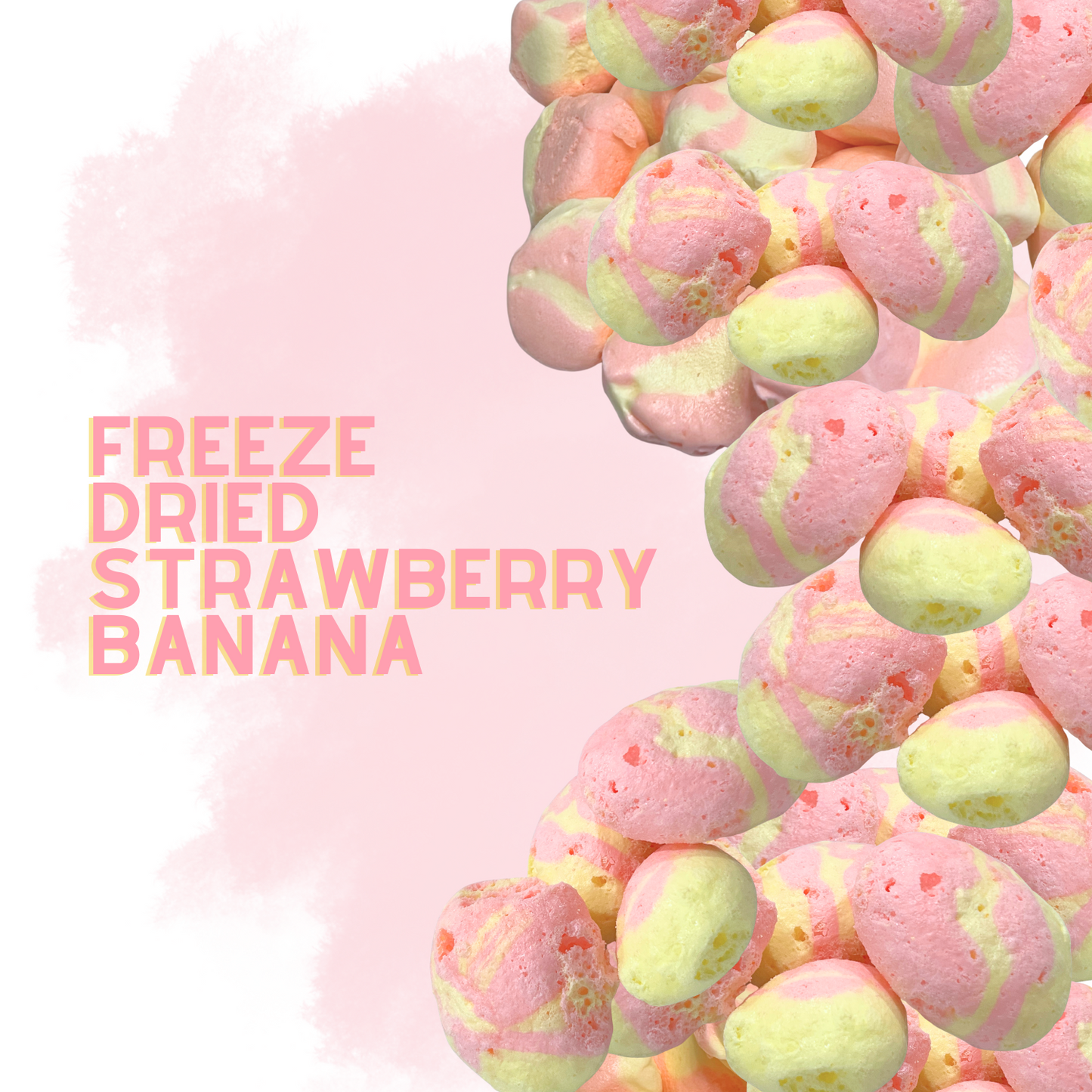 Freeze-Dried Strawberry Banana Salt Water Taffy 2 oz