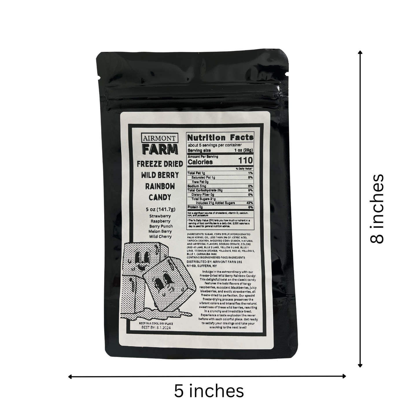 Freeze Dried Candy Wild Berry Rainbow Candy 5 oz