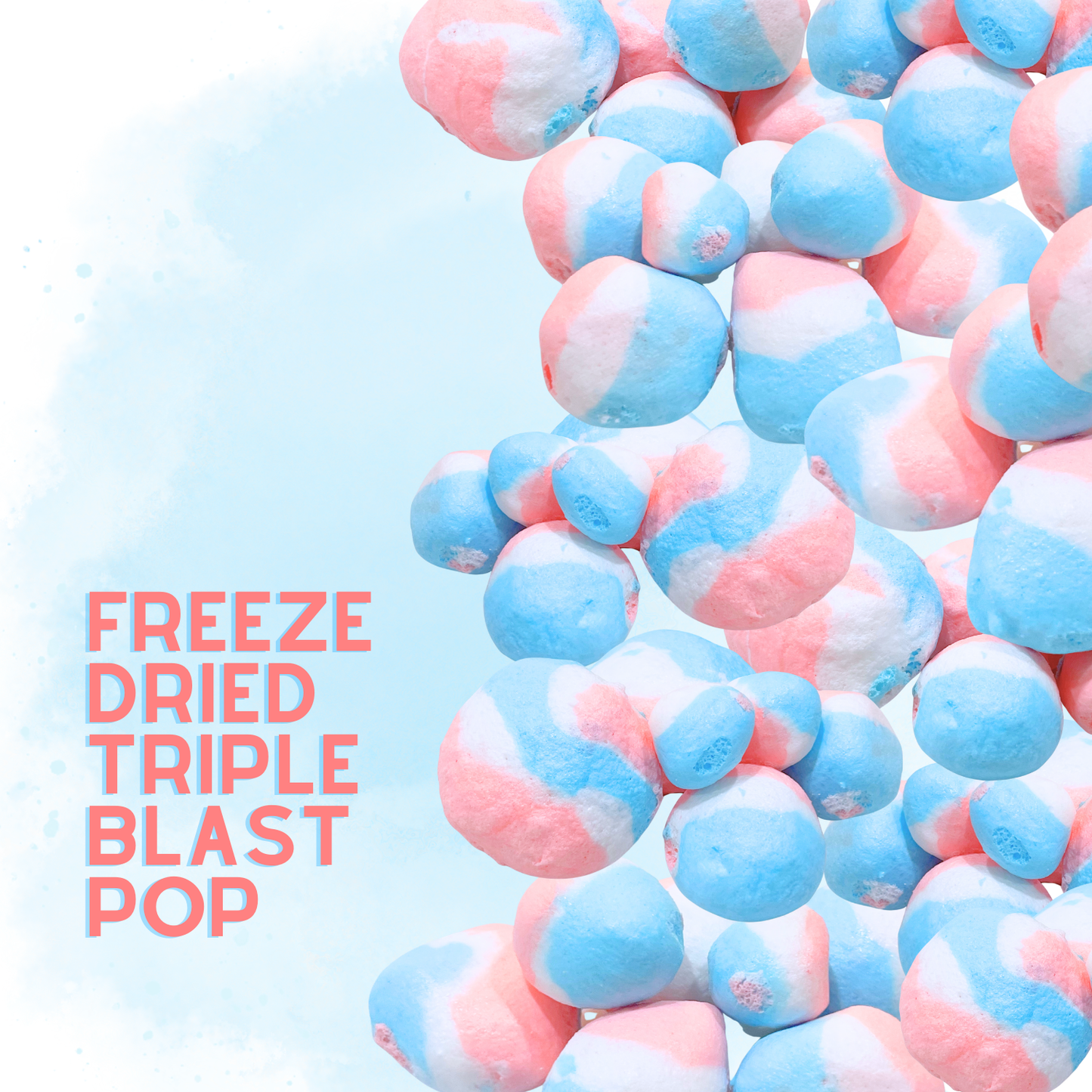 Freeze-Dried Triple Blast Pop Salt Water Taffy 2 oz