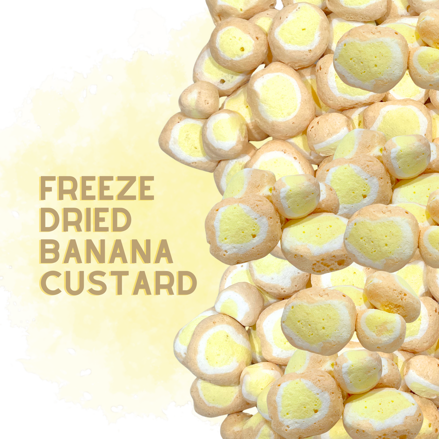 Freeze-Dried Banana Custard Salt Water Taffy 2 oz