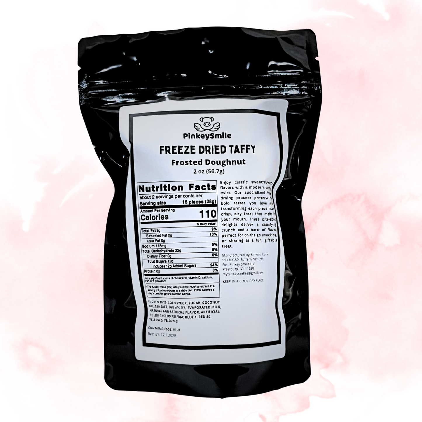 Freeze-Dried Frosted Doughnut Salt Water Taffy 2 oz