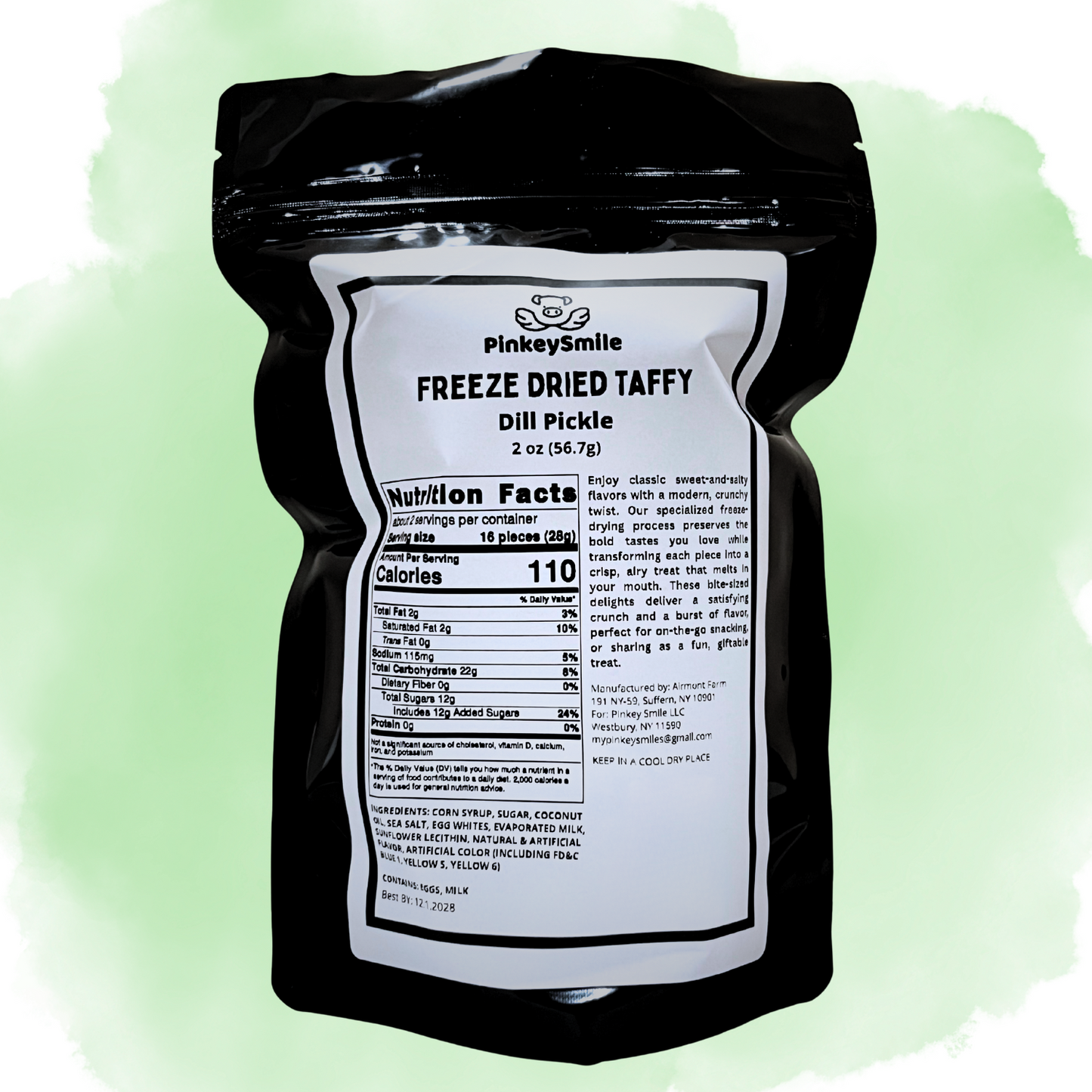 Freeze-Dried Dill Pickle Salt Water Taffy 2 oz