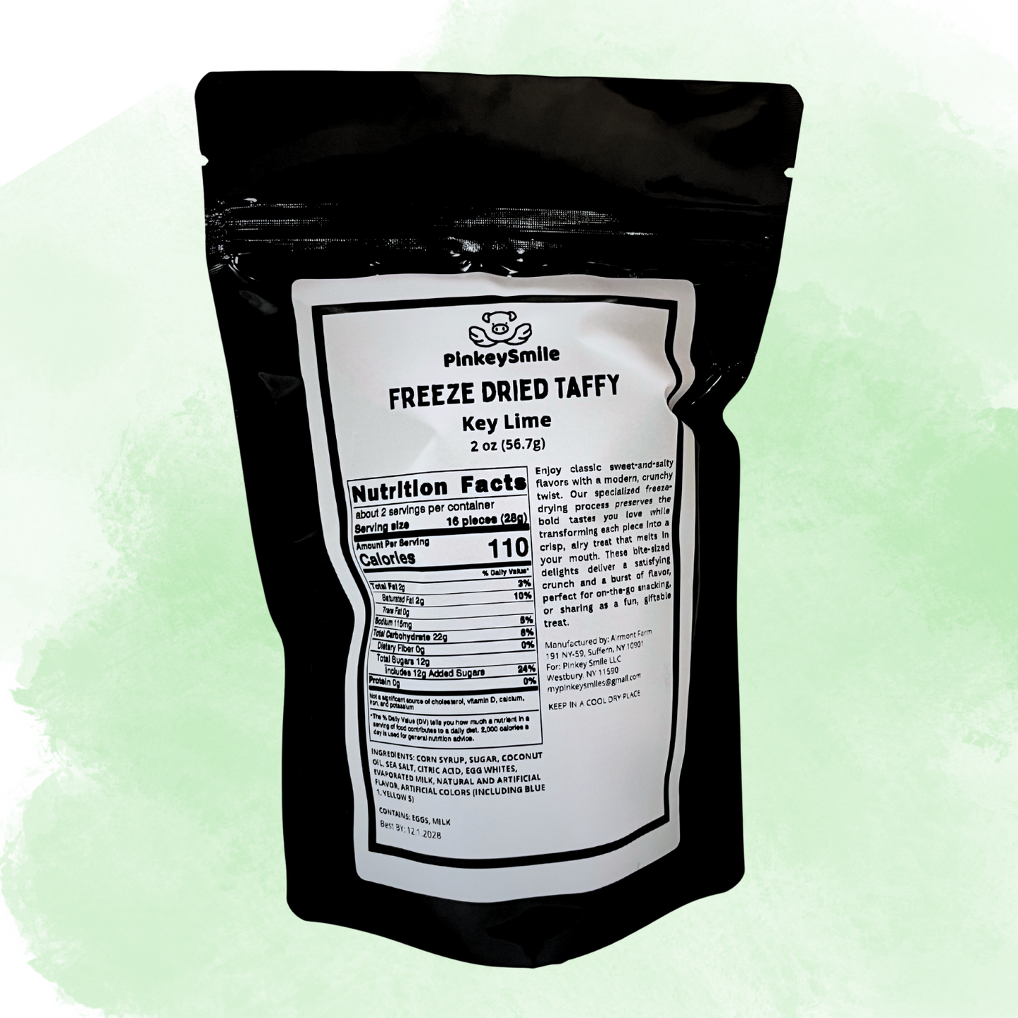 Freeze-Dried Key Lime Salt Water Taffy 2 oz
