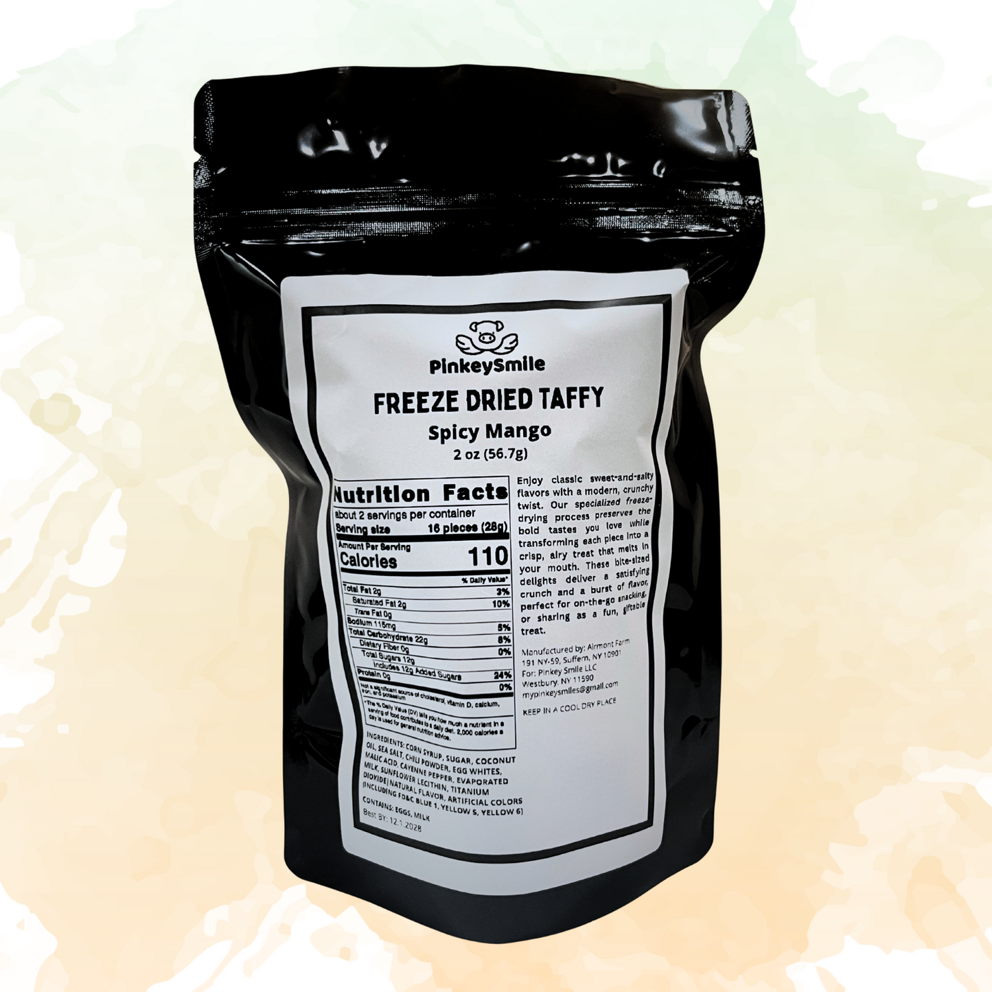 Freeze-Dried Spicy Mango Salt Water Taffy 2 oz