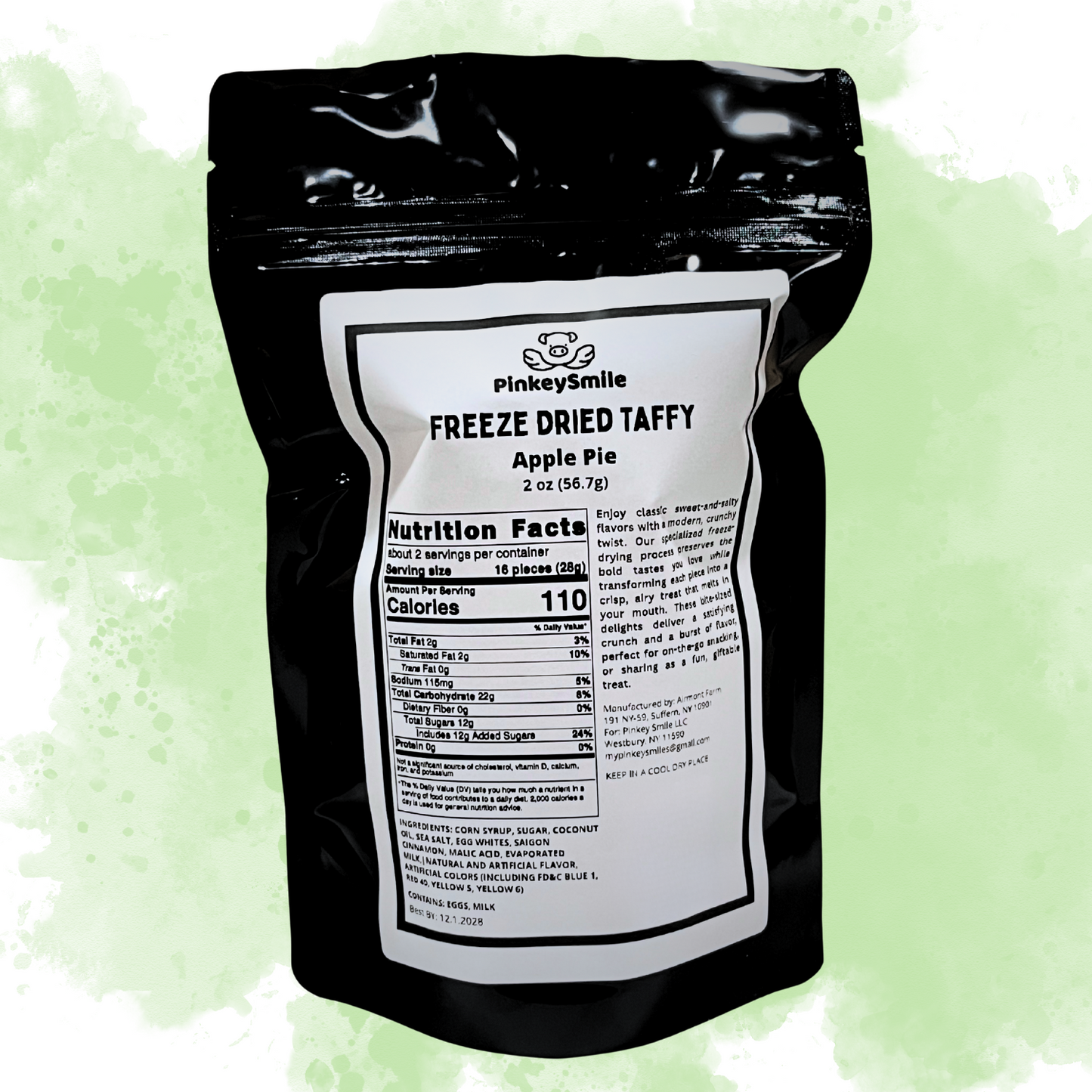 Freeze-Dried Apple Pie Salt Water Taffy 2 oz