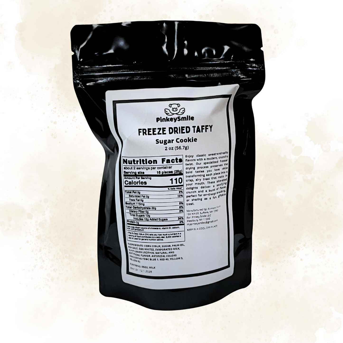 Freeze-Dried Sugar Cookie Salt Water Taffy 2 oz