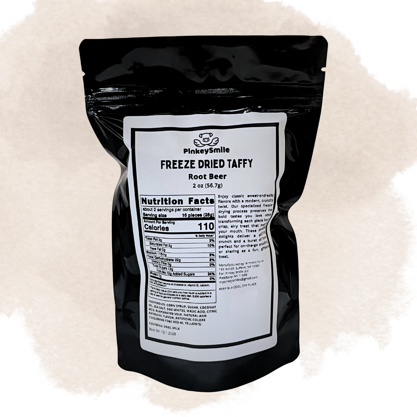 Freeze-Dried Root Beer Salt Water Taffy 2 oz