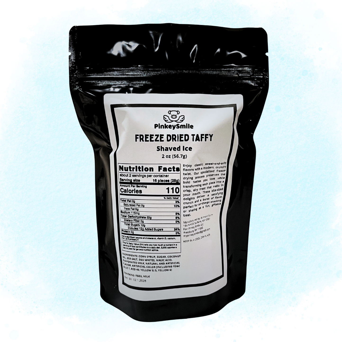Freeze-Dried Shaved Ice Salt Water Taffy 2 oz