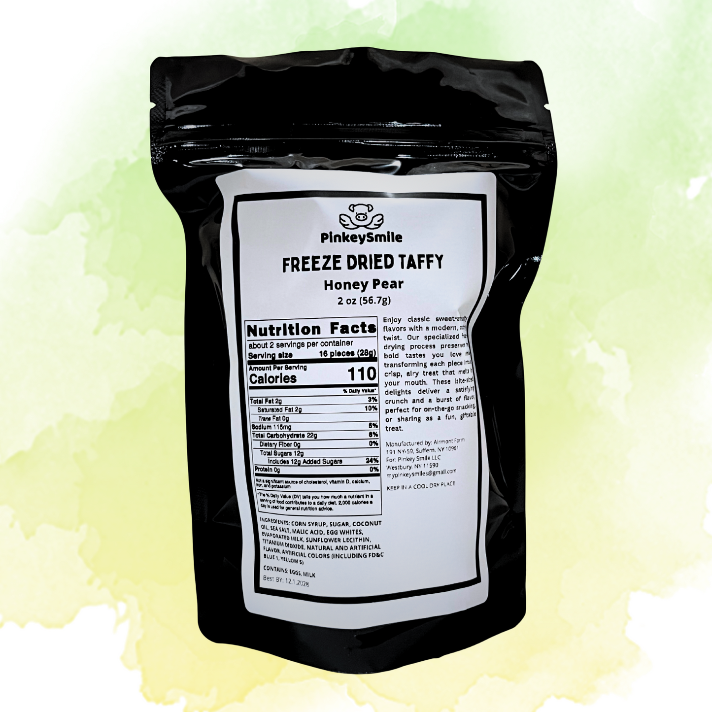 Freeze-Dried Honey Pear Salt Water Taffy 2 oz