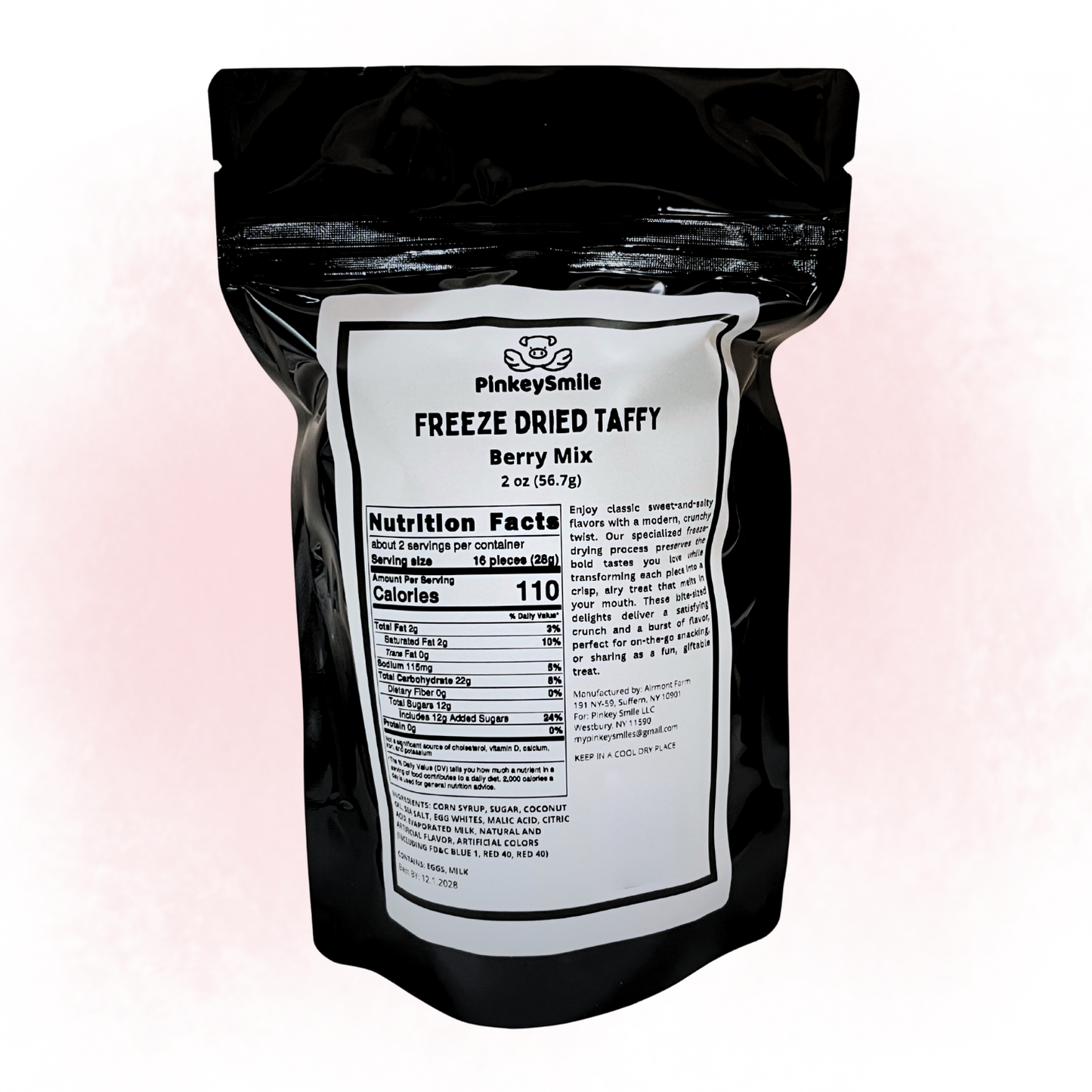 Freeze-Dried Berry Mix Salt Water Taffy 2 oz