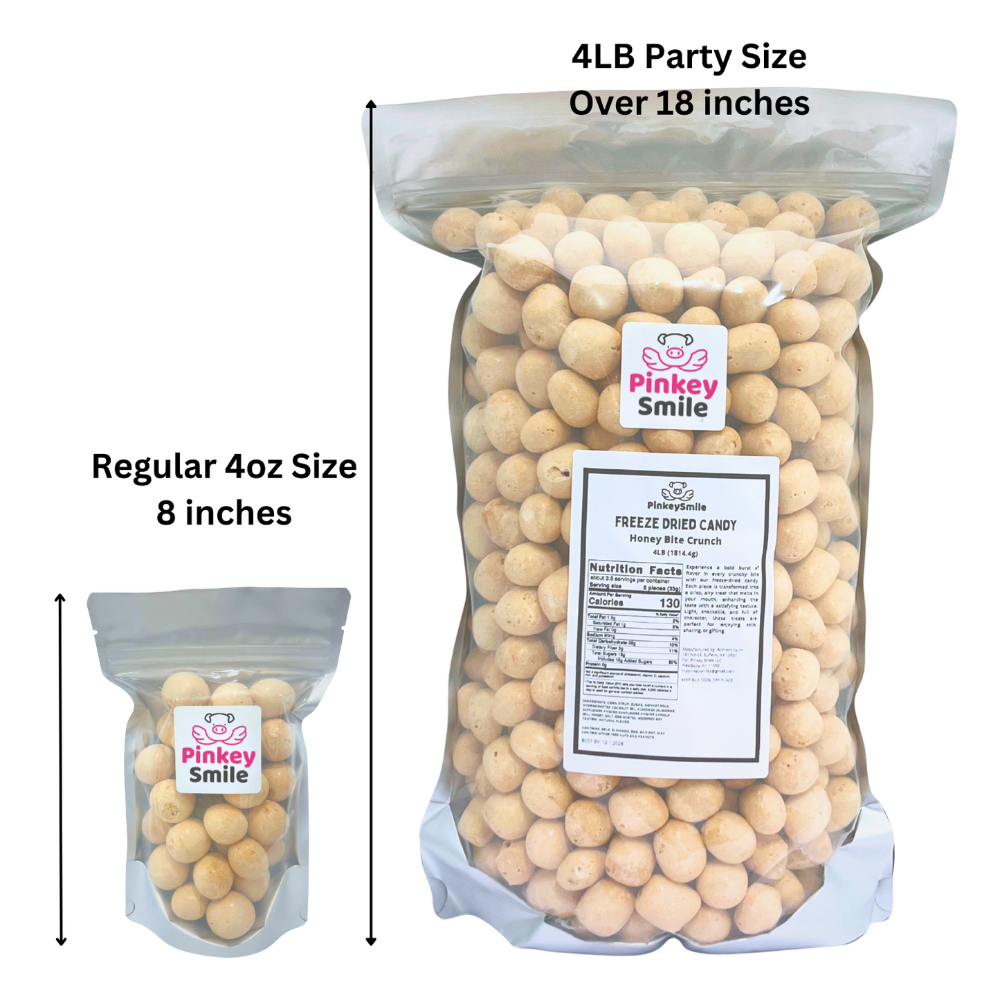 Freeze Dried Candy Bit-O-Honey Bulk Party Size 4LB