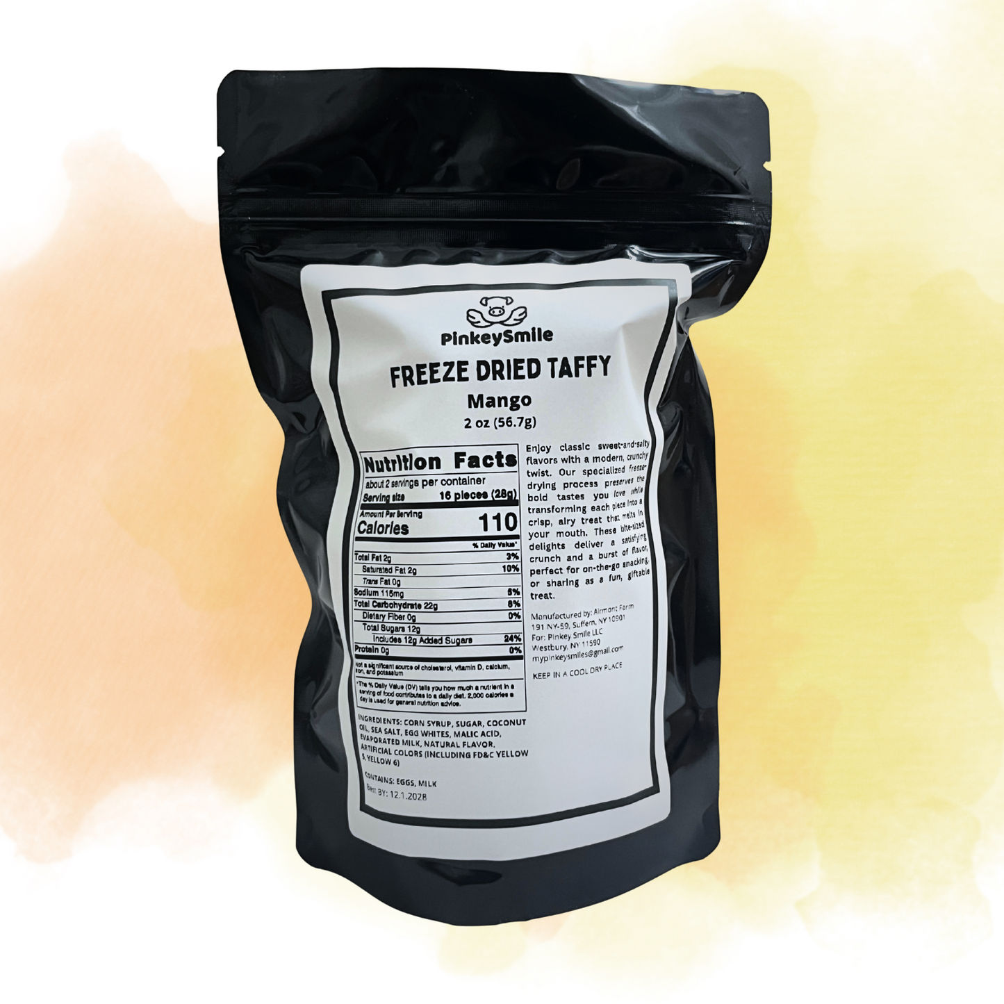 Freeze-Dried Mango Salt Water Taffy 2 oz