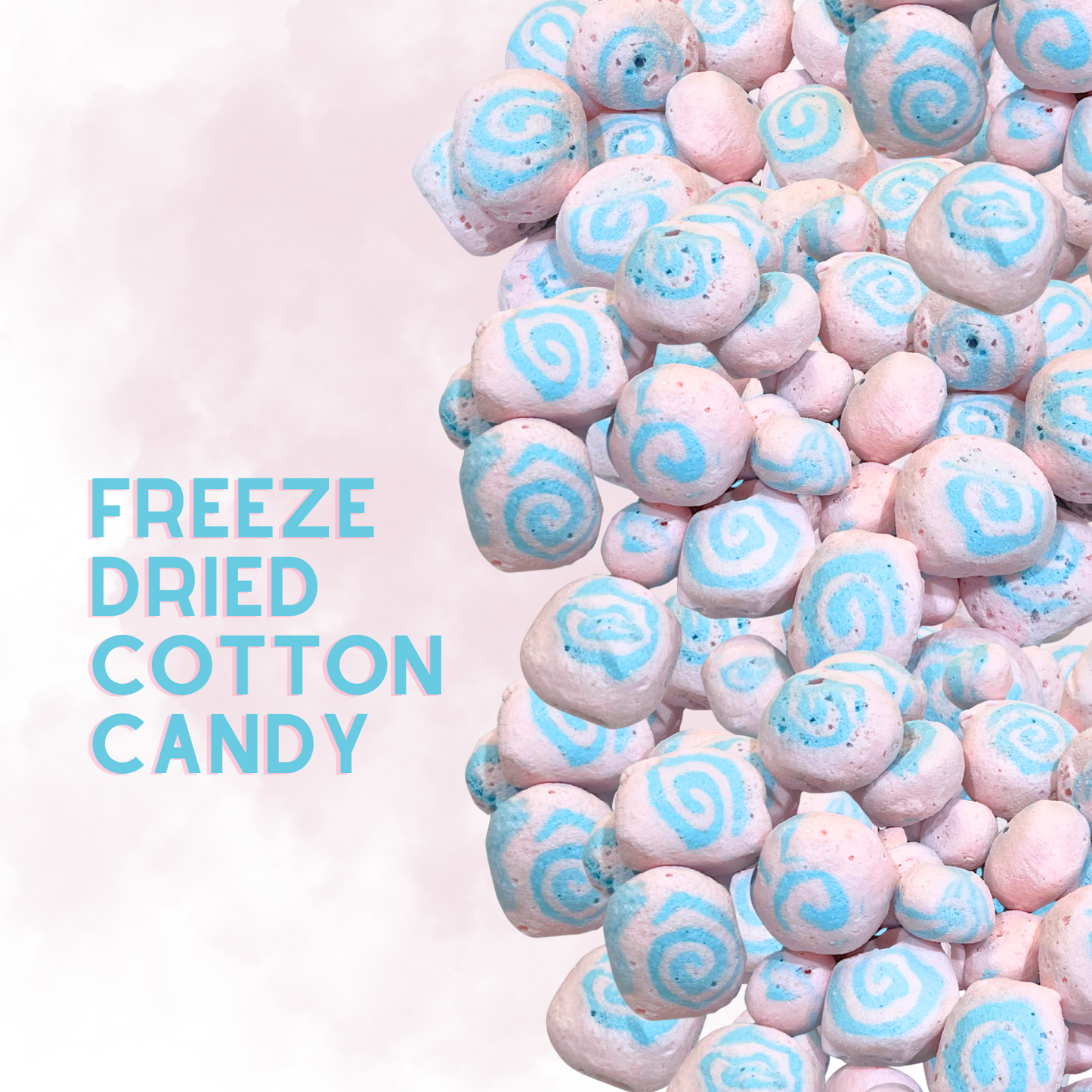 Freeze Dried Cotton Candy Salt Water Taffy 2 oz
