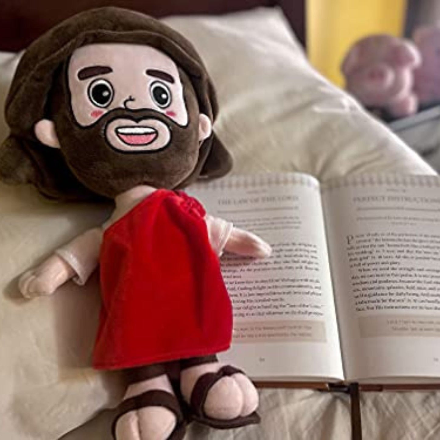 PinkeySmile Jesus Loves Me Plush 14"