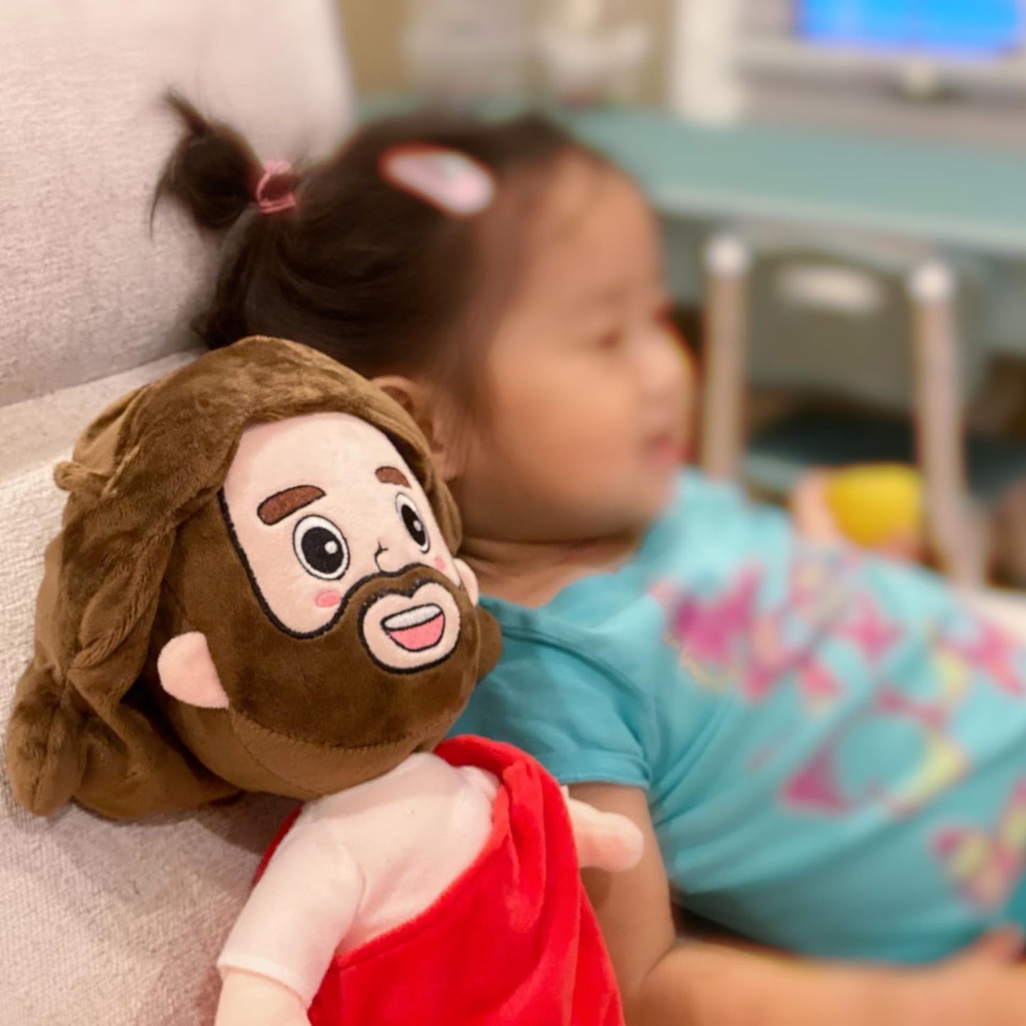 PinkeySmile Jesus Loves Me Plush 14"