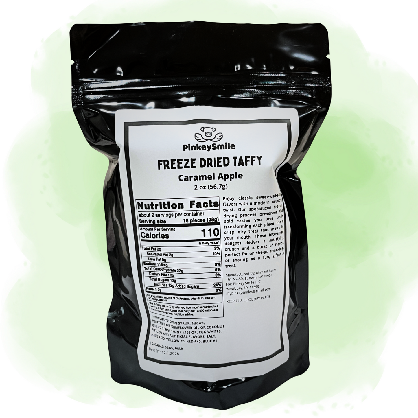 Freeze-Dried Caramel Apple Salt Water Taffy 2 oz