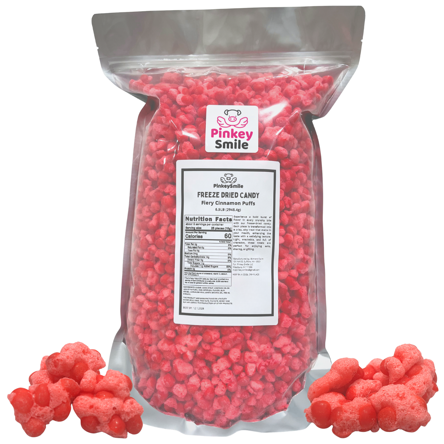 Freeze-Dried Candy Red Hots Party Size 6.5 LB
