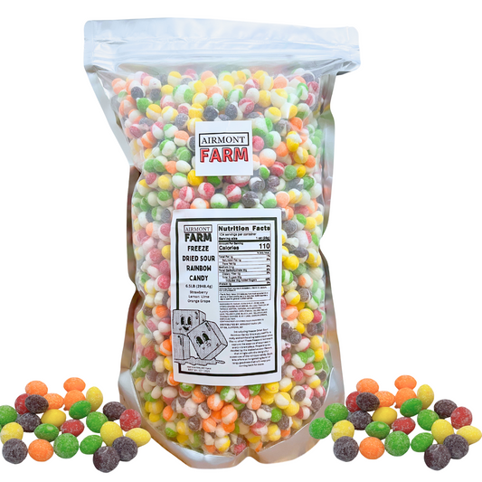 Freeze-Dried Sour Rainbow Candy Bulk Party Size 6.5 LB