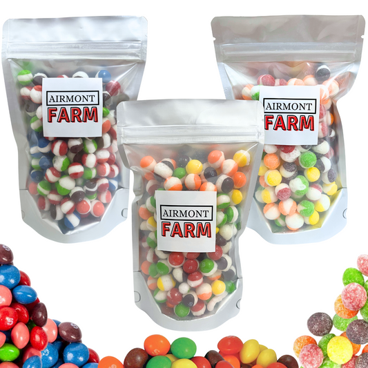 Freeze Dried Rainbow Candy (3 pack) Orignial 6oz , Sour 5oz , Wild Berry 5oz