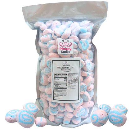 Freeze Dried Cotton Candy Salt Water Taffy Bulk Party Size 1.5 LB
