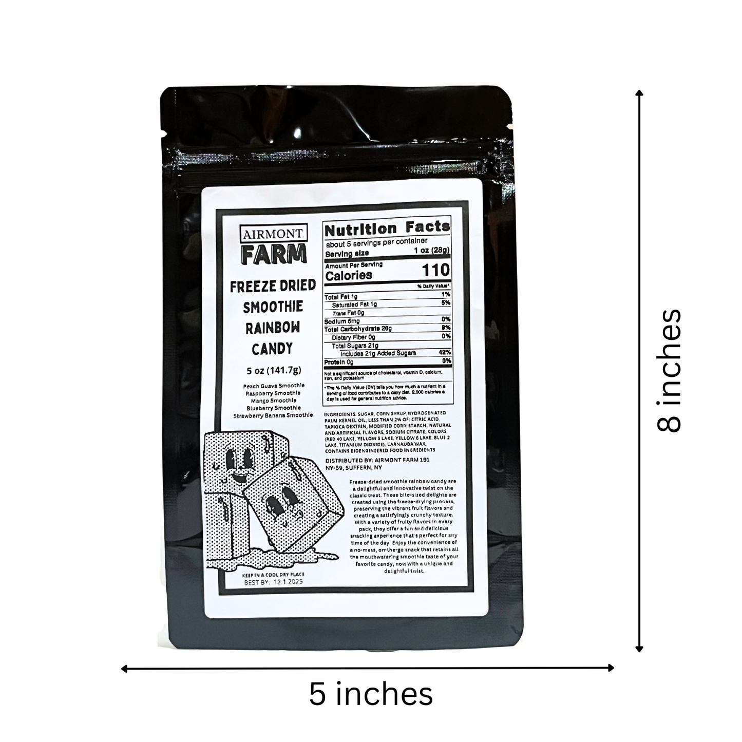 Freeze Dried Candy Smoothie Rainbow Candy 5 oz
