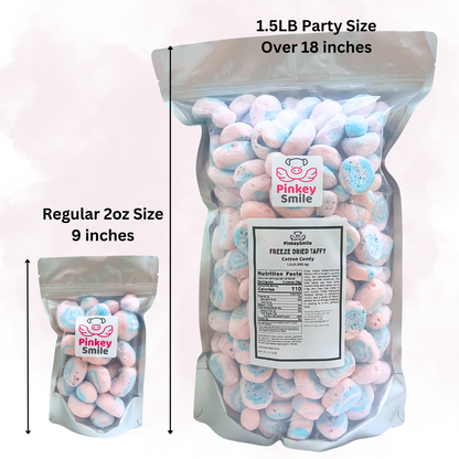 Freeze Dried Cotton Candy Salt Water Taffy Bulk Party Size 1.5 LB