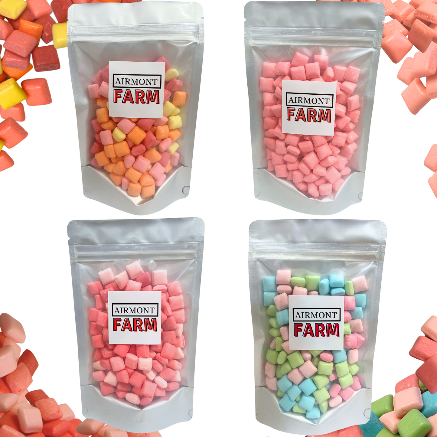 Freeze Dried Candy Fruit Burst Mini Candy 4 pack - Orignial, Sour, FavREDS, All Pinks