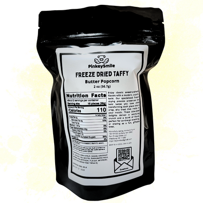 Freeze-Dried Buttered Popcorn Salt Water Taffy 2 oz