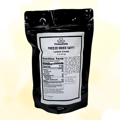 Freeze-Dried Lemon Cream Salt Water Taffy 2 oz