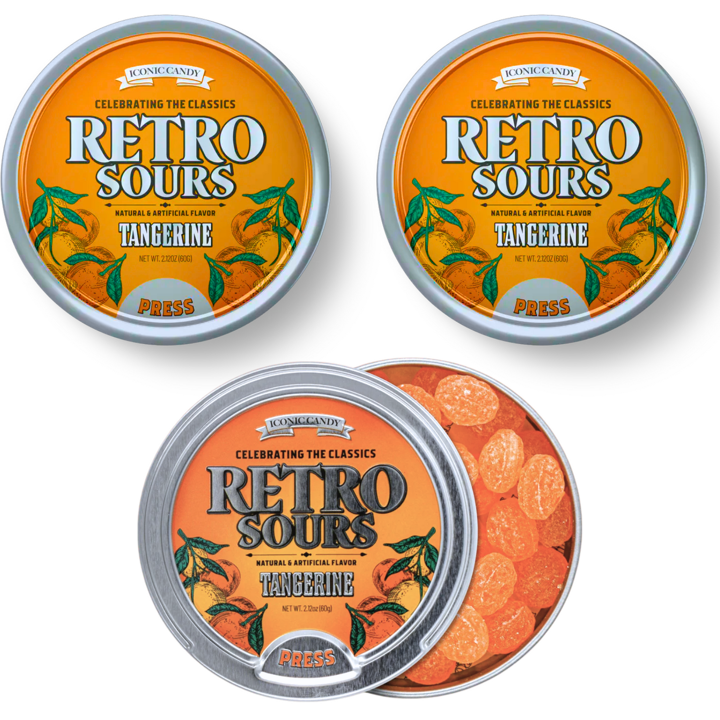 Retro Sours 3 Pack (Tangerine) 2.12 oz