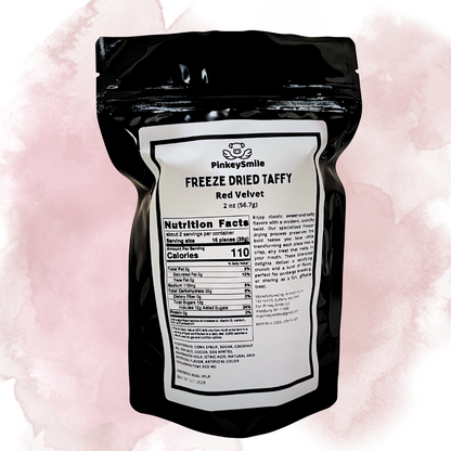 Freeze-Dried Red Velvet Hot Salt Water Taffy 2 oz