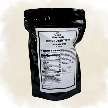 Freeze-Dried Chocolate Chip Salt Water Taffy 2 oz