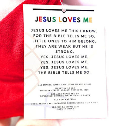 PinkeySmile Jesus Loves Me Plush 14"