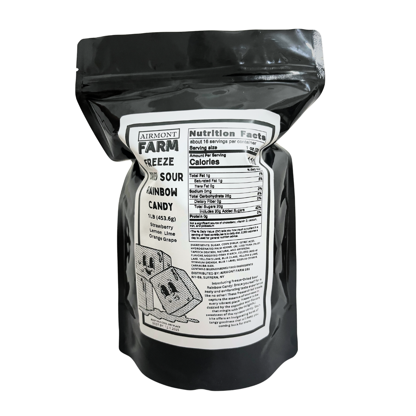 Freeze Dried Candy Sour Rainbow Candy 1 LB