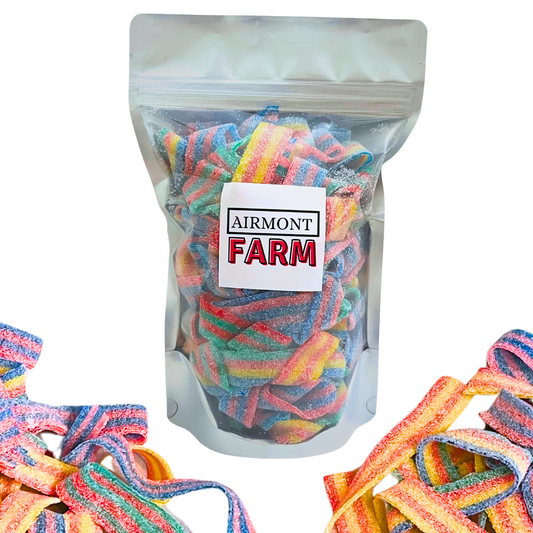 Sour Belt Candy 5 Fun Mixed Flavor Assortment (1LB) - Quattro, Cotton Candy, BlazpBerry, Strawberry/Banana, Strawberry/Apple